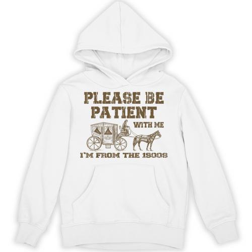 Please Be Patient With Me I'm From The 1900s Retro Horse Unisex Hoodie - Figerry
