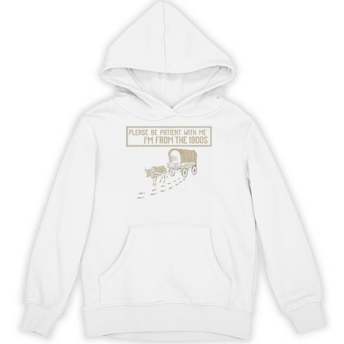 Please Be Patient With Me I'm From The 1900s Retro Tee Unisex Hoodie - Figerry