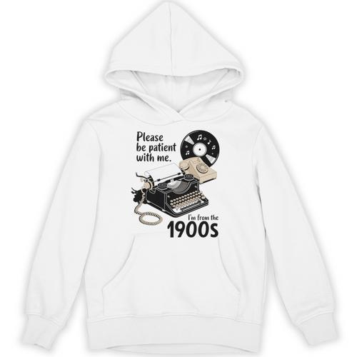 Please Be Patient I'm From The 1900s Sarcastic Joke Premium Tri-Blend Unisex Hoodie - Figerry