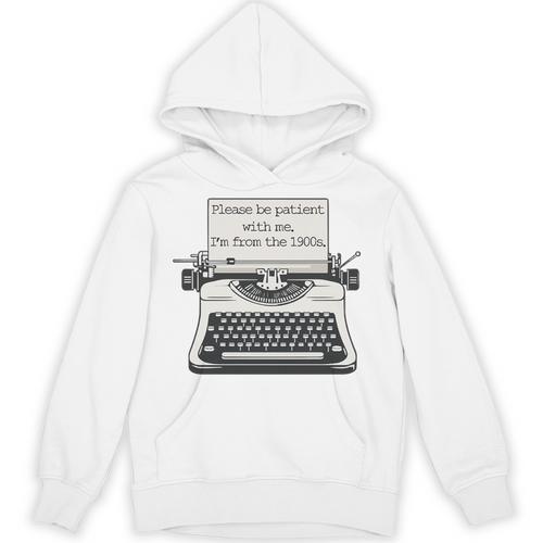 Please Be Patient With Me I'm From The 1900s Typewriter Premium Tri-Blend Unisex Hoodie - Figerry