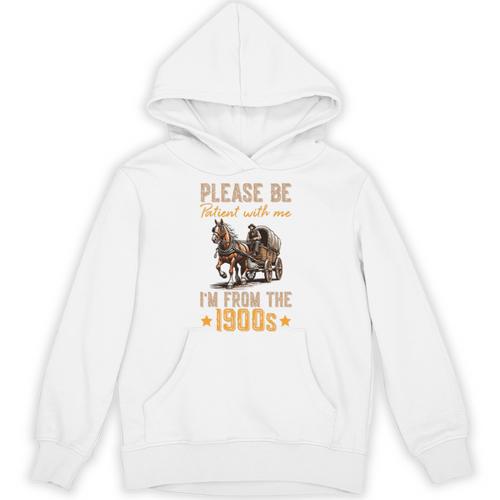 Please Be Patient With Mee I'm From The 1900s Minimalist Premium Unisex Hoodie - Figerry