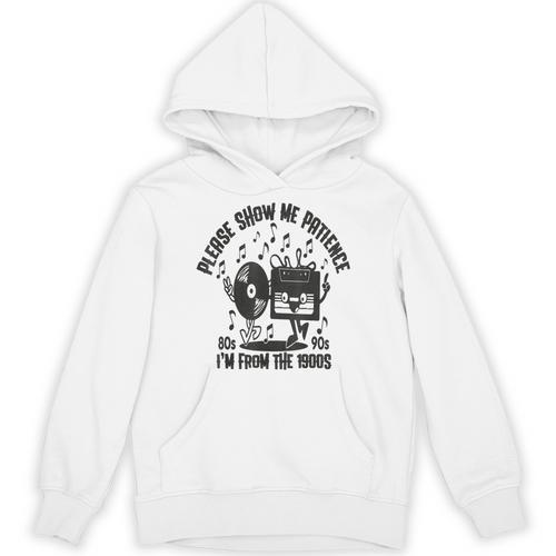 Please Show Me Patience I'm From The 1900s Vintage CASSETTE Unisex Hoodie - Figerry