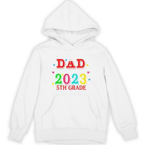 Proud Dad Of A 2023 5th Grade Graduate Graduation Family Unisex Hoodie - Best Gift Smart