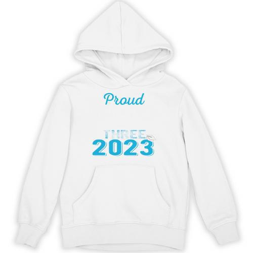 Proud Godfather Of Three 2023 Graduate 23 Class Graduation Unisex Hoodie - Best Gift Smart