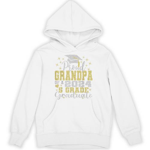 Proud Grandpa Of 5th Grade Graduate 2024 Family Graduation Unisex Hoodie - Best Gift Smart