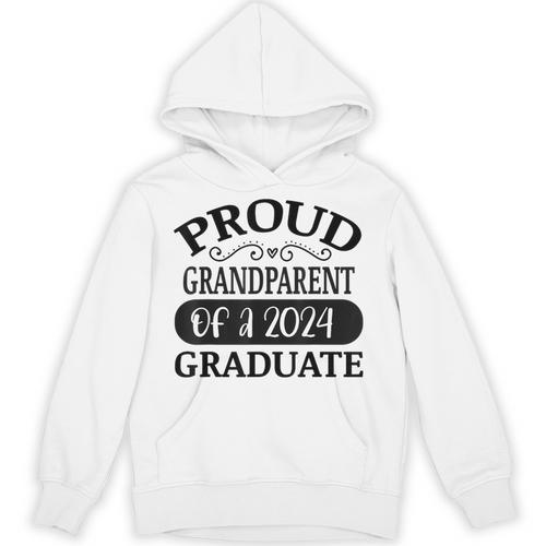 Proud Grandparent Of A Class Of 2024 Graduate Graduation Unisex Hoodie - Best Gift Smart