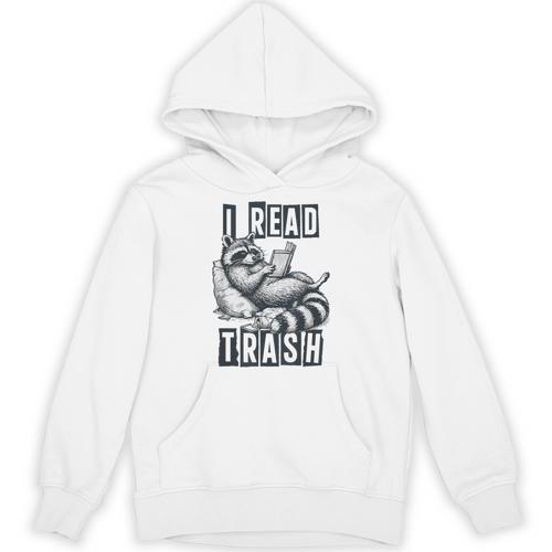 Racoon Reading Spicy Smutty Book Booktok I Read Trashy Books Unisex Hoodie - Bookorys