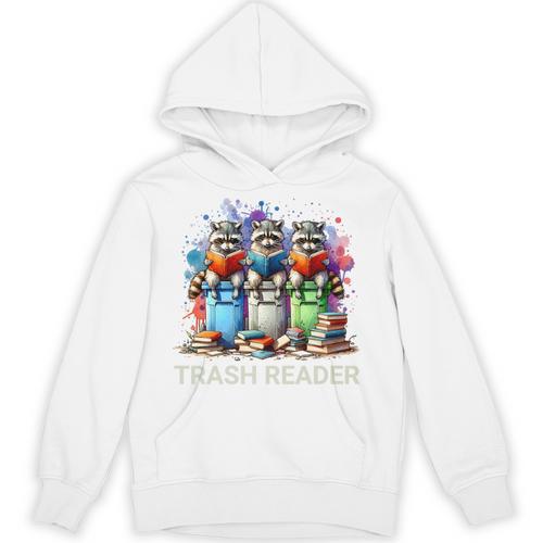 Racoons Trash Reader Book Lover Romantic Novels Premium Unisex Hoodie - Bookorys AU