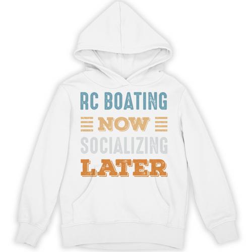 RC Boating Now Minimal Socializing Introvert Vintage Unisex Hoodie - Raresse