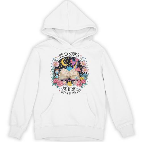 Read Books Be Kind Stay Weird Dragon Unisex Hoodie - Bookorys AU