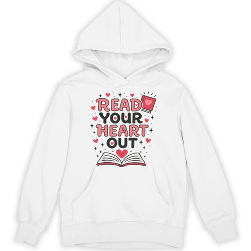 Read Your Heart Out Love Book Valentine Teacher Bookworm Unisex Hoodie - Bookorys CA