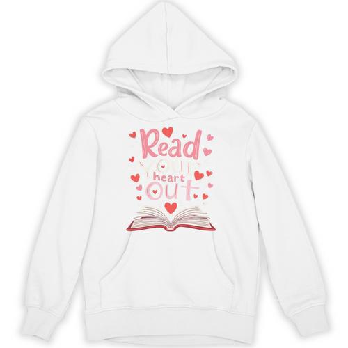 Read Your Heart Out Teacher Valentines Day Reading Book Love Premium Tri-Blend Unisex Hoodie - Bookorys UK
