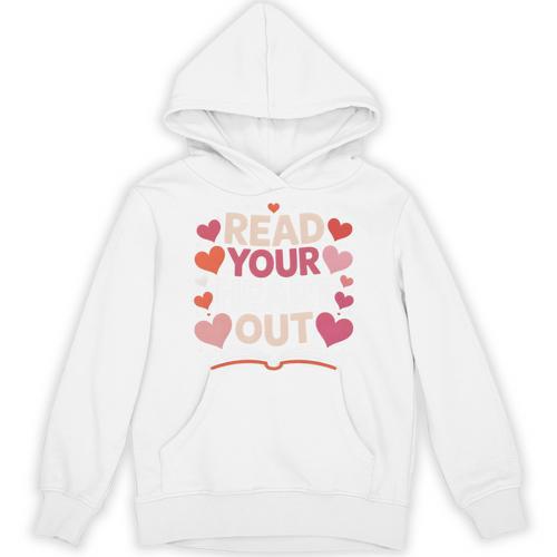Read Your Heart Out Teacher Valentines Day Reading Book Love Unisex Hoodie - Bookorys UK