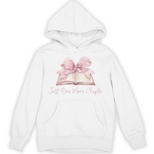 Reading Books Mom Mothers Day Coquette Pink Bow Book Lovers Unisex Hoodie - Bookorys
