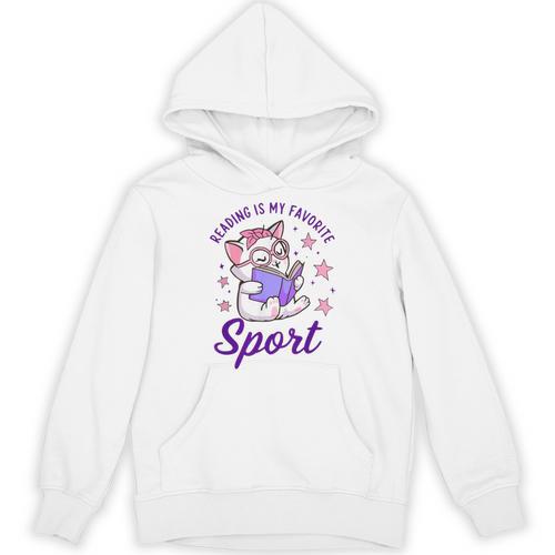 Reading Is My Favorite Sport Saying Quote Book Lovers Unisex Hoodie - Bookorys