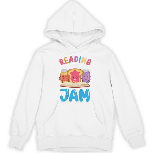 Reading Is My Jam I Love To Read Books Boy Girl Unisex Hoodie - Bookorys CA