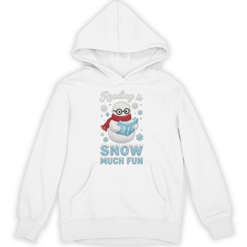Reading Is Snow Much Fun Book Lover Winter Snowman Humor Unisex Hoodie - Bookorys
