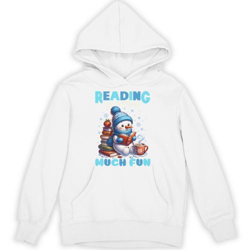 Reading Is Snow Much Fun Christmas Xmas Book Reading Unisex Hoodie - Bookorys
