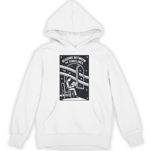 Reading Between The Timelines Time Travel Books Unisex Hoodie - Bookorys AU