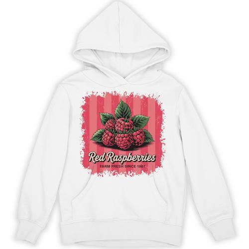 Red Raspberries Farm Fresh Since 1987 Nostalgia Unisex Hoodie - Figerry