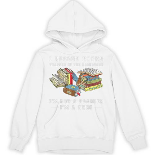 I Rescue Book Trapped In The Bookstore I'm Not A Hoarder Premium Tri-Blend Unisex Hoodie - Bookorys UK