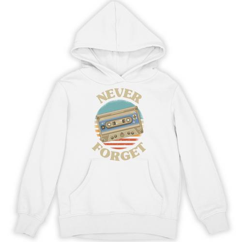 Retro Cassette Never Forget Nostalgia Vintage Unisex Hoodie - Figerry