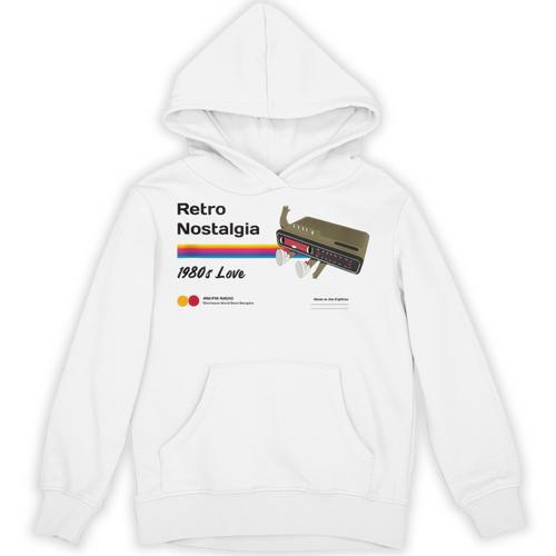 Retro Nostalgia 1980s Love Graphic Unisex Hoodie - Figerry
