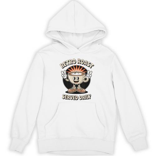 Retro Roast Coffee Retro Cartoon Vintage Nostalgia Fun Unisex Hoodie - Figerry