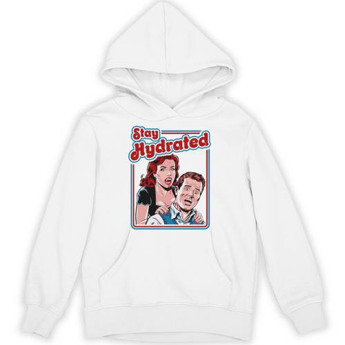 Retro Vampire Book Cover Style Stay Hydrated Halloween Unisex Hoodie - Bookorys