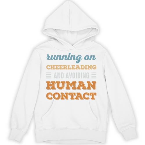 Running On Cheerleading Social Introvert Humor Vintage Unisex Hoodie - Raresse