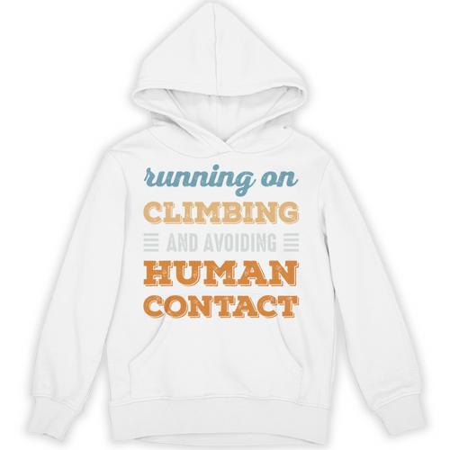 Running On Climbing Social Introvert Humor Vintage Unisex Hoodie - Raresse
