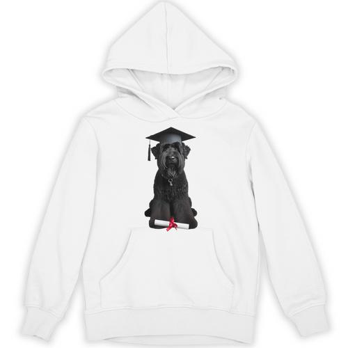 Russian Terrier Dog Graduation Cap Graduate Owner Grad Unisex Hoodie - Best Gift Smart