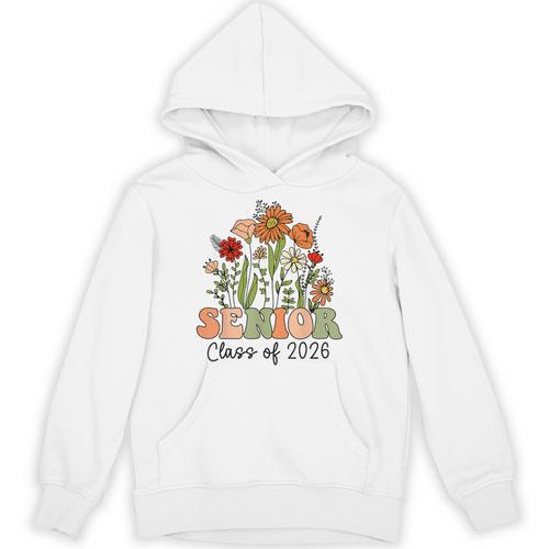 Senior 2026 Graduate Class Of 2026 Wildflowers Graduation Unisex Hoodie - Best Gift Smart
