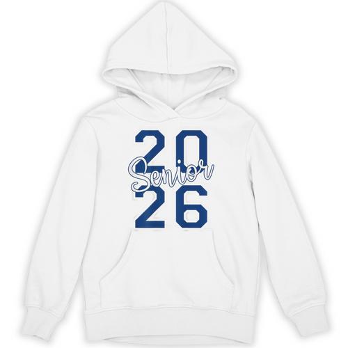 Senior 2026 Graduation Varsity Navy Blue On The Back Unisex Hoodie - Best Gift Smart