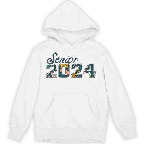 Senior Graduation Class Of 2024 Cute Senior 2024 Flowers Unisex Hoodie - Best Gift Smart