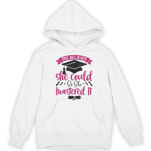 She Believed She Could So She Mastered It Graduation Unisex Hoodie - Best Gift Smart