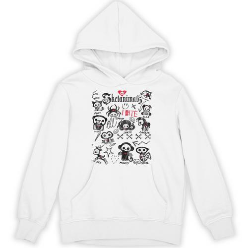 Skelanimals I Bite Vintage Retro Dead Pet Textbook Collage Unisex Hoodie - Bookorys UK