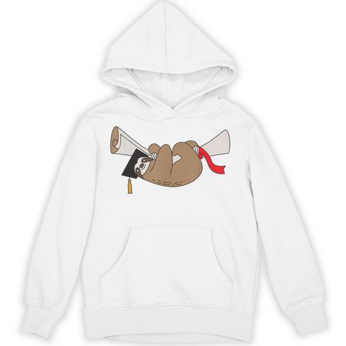 Sloth Graduation Shirt Cute Animal Diploma Grad Unisex Hoodie - Best Gift Smart
