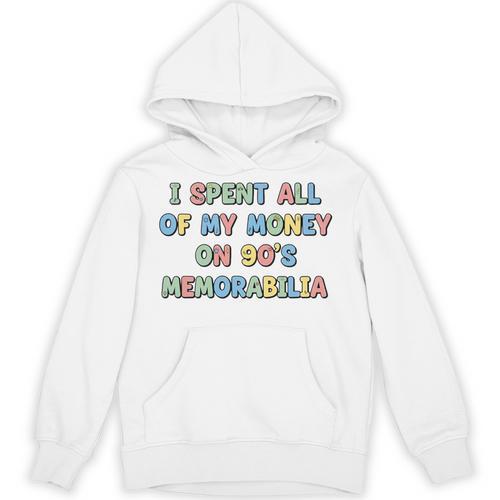 I Spent All My Money On 90's Memorabilia Nostalgia & Retro Premium Tri-Blend Unisex Hoodie - Figerry