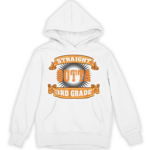 Straight Outta 3rd Grade T Shirt Third Graduation Boys Girls Unisex Hoodie - Best Gift Smart