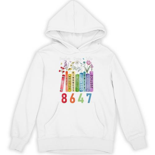 Subtle Floral Foxglove Daisy Tulip Book Lover Unisex Hoodie - Bookorys