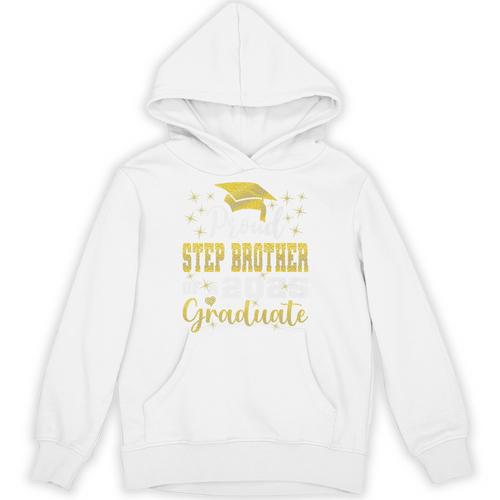 Super Proud Step Brother Of 2025 Graduate Graduation Family Premium Unisex Hoodie - Best Gift Smart