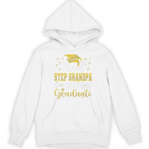 Super Proud Step Grandpa Of 2025 Graduate Graduation Family Premium Unisex Hoodie - Best Gift Smart