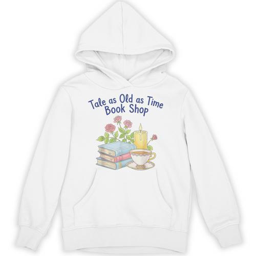 Tale As Old As Time Floral Bookshop Romantic Unisex Hoodie - Bookorys CA