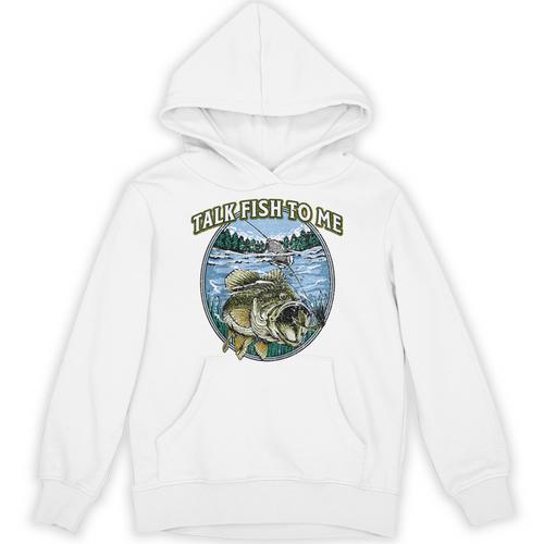 Talk Fish To Me Introvert Fishing Antisocial Fisherman Raglan Baseball Tee Unisex Hoodie - Raresse