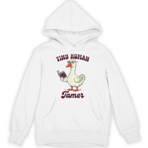 Teacher Silly Goose Reading Book Teaching Tiny Human Tamer Unisex Hoodie - Bookorys UK