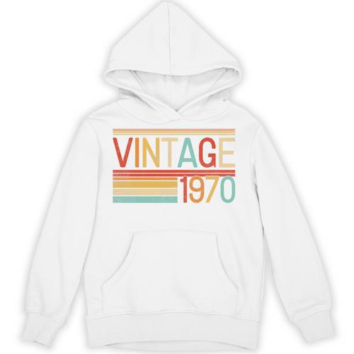 Vintage 1970 Birthday Retro Style 70's Born Nostalgia Party Premium Tri-Blend Unisex Hoodie - Figerry
