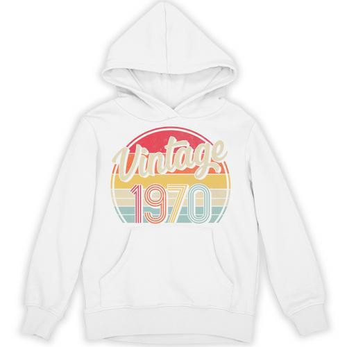 Vintage 1970 Retro Style 70's Born Nostalgia Vibe Birthday Premium Tri-Blend Unisex Hoodie - Figerry