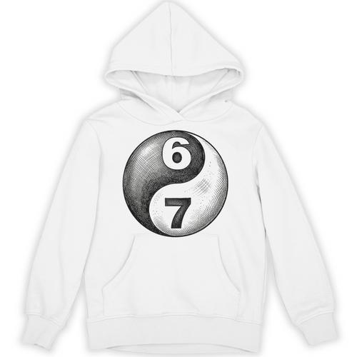 Vintage 6 7 Sketch Yin Yang Namaste Six Seven Nostalgia Unisex Hoodie - Figerry