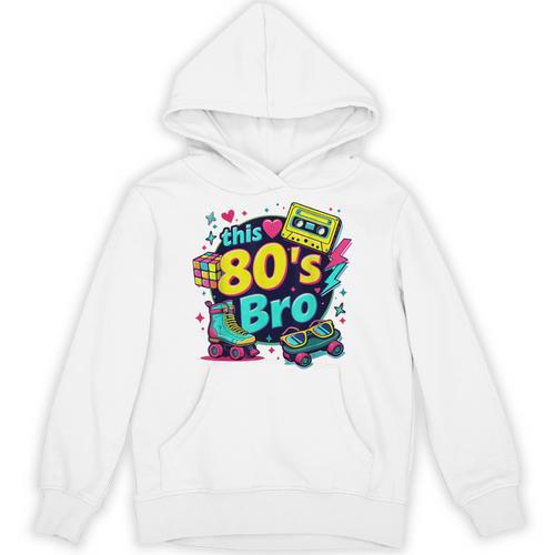 Vintage 80s Bro Eighties Party Costume 80s Nostalgia Unisex Hoodie - Figerry